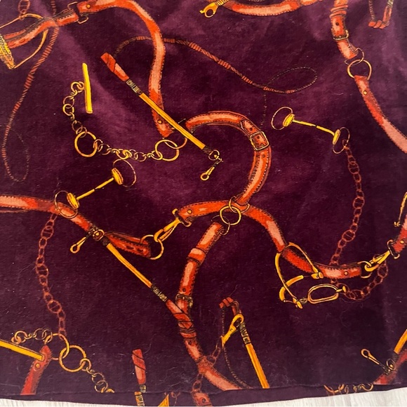 NWT Talbots Equestrian Print Corduroy A-line Skirt 18 - Picture 8 of 9